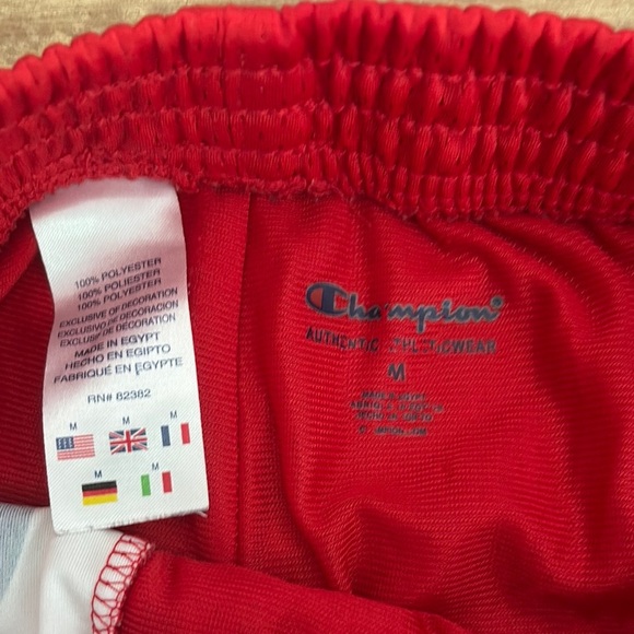 Champion Athletic Red and Black Shorts Soft Cotton Blend - Picture 7 of 7